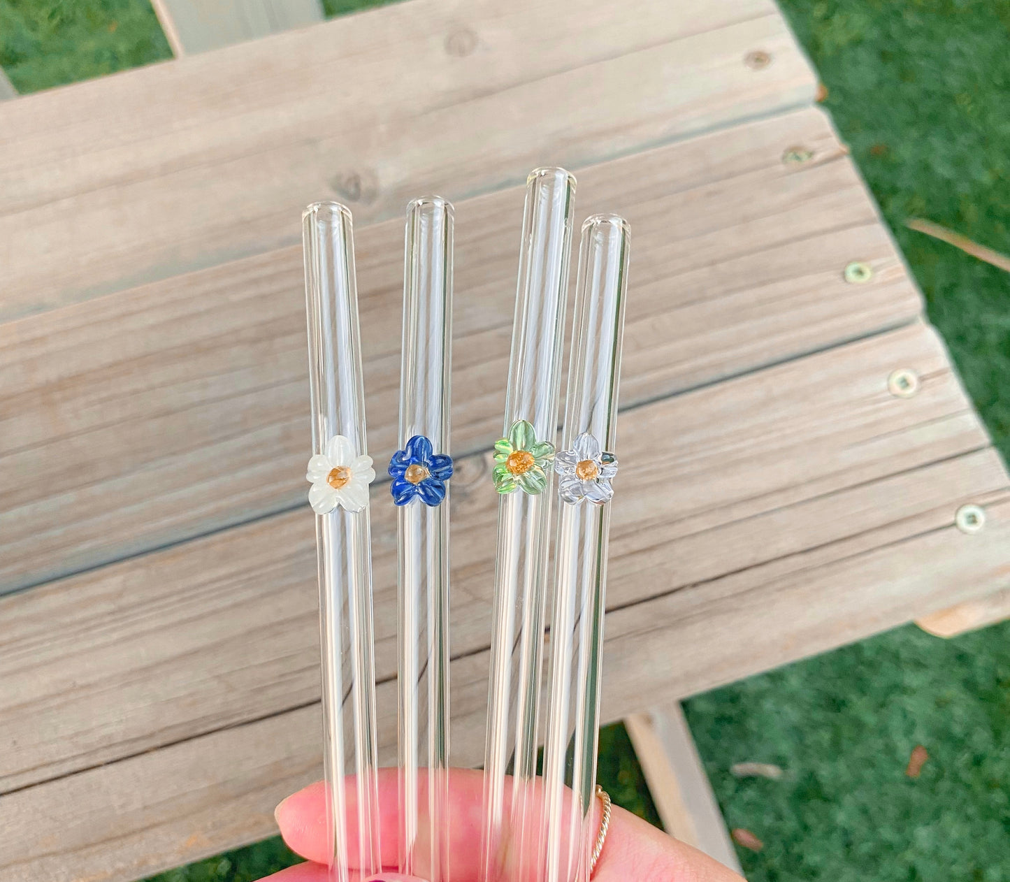 Flower Glass Straw 🌸