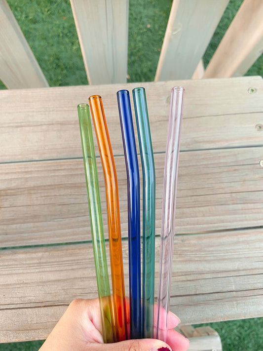 Colorful Glass Straws