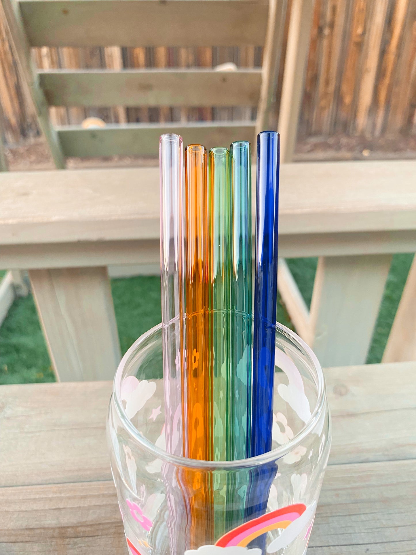 Colorful Glass Straws