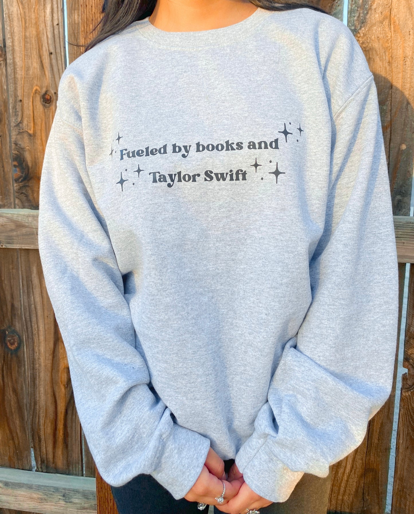 Fueled by books and TS Crewneck ✨